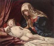 unknow artist The Modonna adoring the sleeping child painting